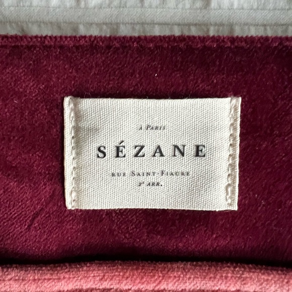 Sézane NWT Clutch pouch bag with magnetic closure- burgundy and rosewood - Picture 2 of 8